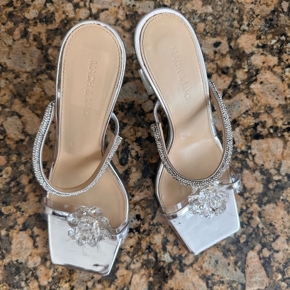 Mach & Mach Crystal Flower slide sandal - Picture 7 of 16